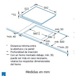 Placa Inducción Balay 3EB965LR de 60cm 3 Zonas