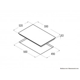 Placa inducción Cata IB6030WH blanco 3 fuegos