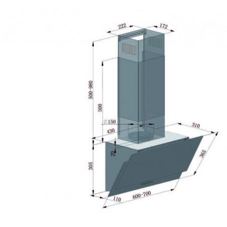 ORBEGOZO DS74170BL 70cm Bco