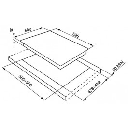 Placa Smeg SR964XGH 60cm Inox nat / but