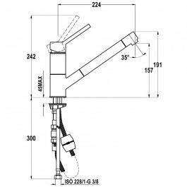 Grifo de cocina Teka 509780200 AUK 978 Cromo