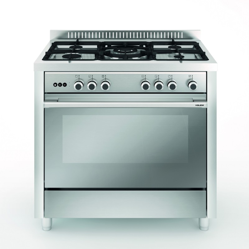 Cocina Vitrokitchen MX96IB-VS GLEM mod.Matrix Inox 90x60 butano