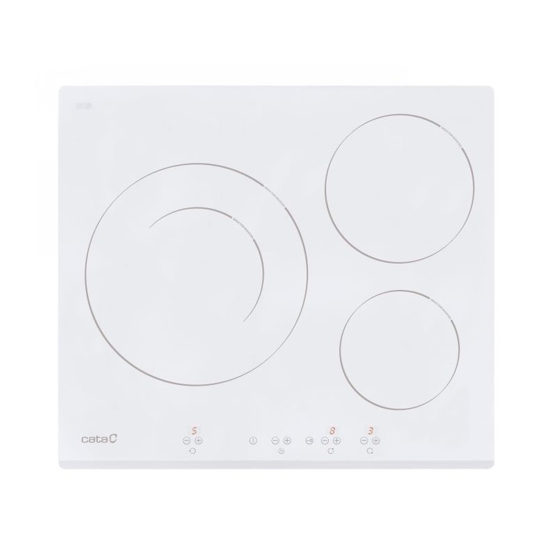 Placa inducción Cata IB6030WH blanco 3 fuegos