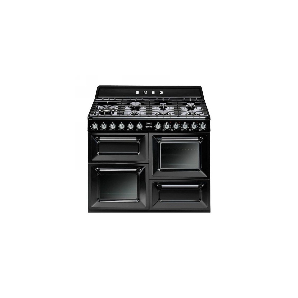 Cocina Smeg TR4110BL1 negro 3 hornos 110x60cm clase A