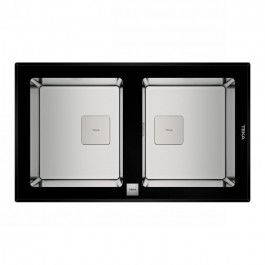 Comprar Fregadero con 2 cubetas Diamond Teka RS15 2C86 Cristal Oferta Outlet