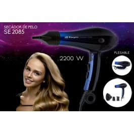 Comprar Secador de pelo Orbegozo Se2085 plegable Azul negro Oferta Outlet