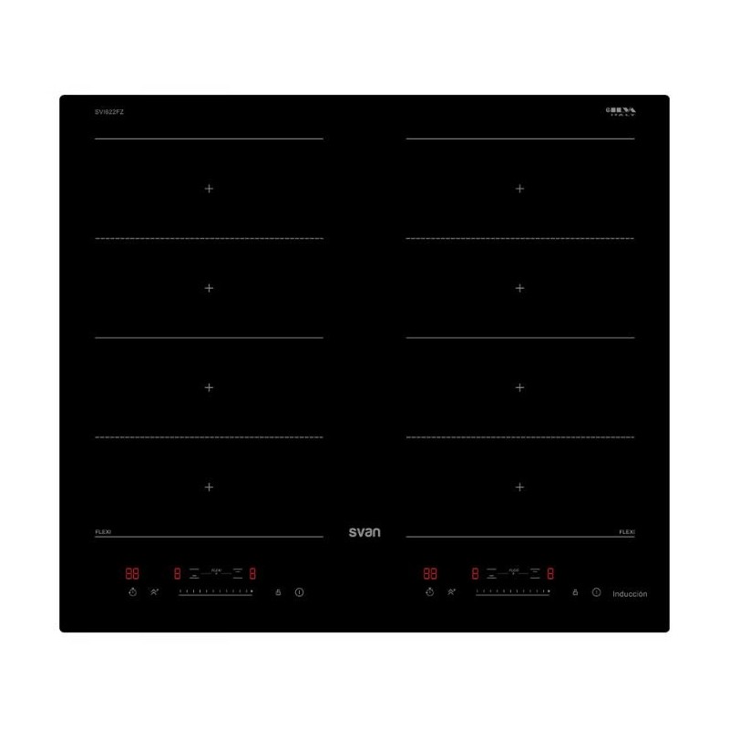 Placa Inducción con flexizone Svan SVI622FZ de 60 cm Negro