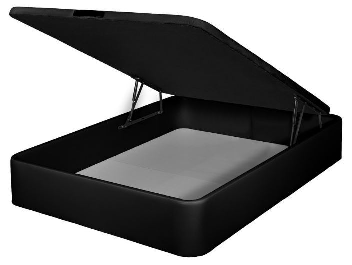 498,52 € - Canapé abatible de polipiel Negro 90x200 cm