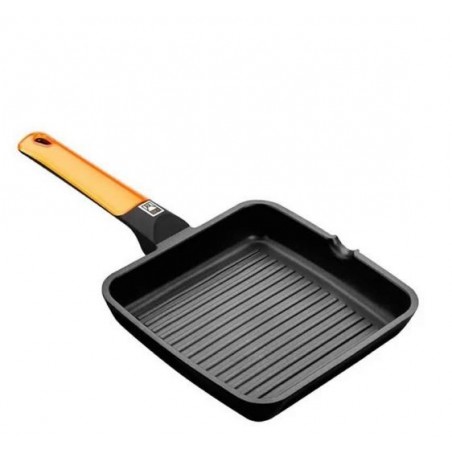 Grill Bra Orange, A281422, 22x22 cm., con rayas,