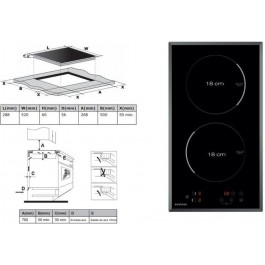 Placa de Inducción Infiniton IND-230 de 30 cm 2 Zonas