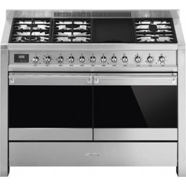 Comprar Cocina Smeg A4-81 Gas 120cm Inox Natural 2 hornos Oferta Outlet