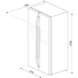 Frigorífico Side by Side Smeg SBS63XDF 179cm NoFrost Clase F