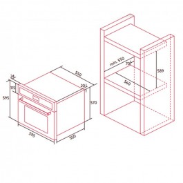 Horno Nodor MO6800SW de 55cm Blanco