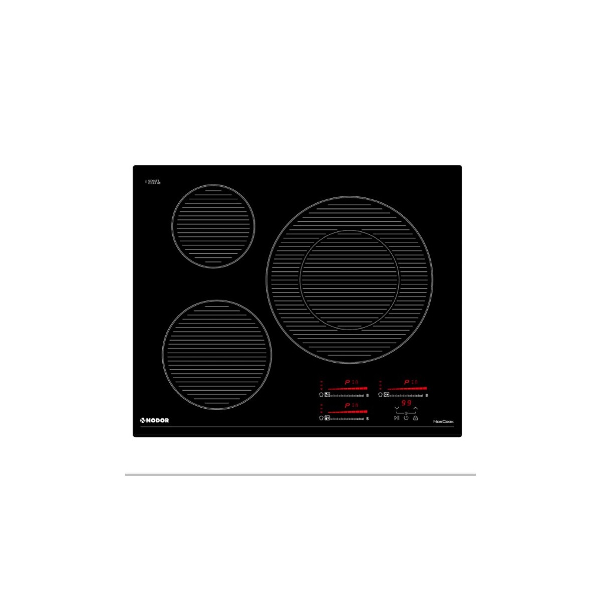 Placa de Induccion Nodor 4119 NorCook de 60cm 3 zonas