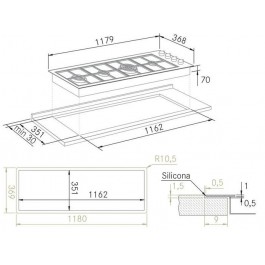 Placas de Induccion FRECAN 51126 Quadra Gas de 4 zonas