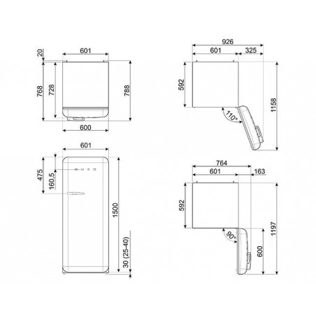 Frigorifico 1puerta Smeg FAB28LPG5