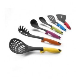 Set 6 Utensilios Ibili 740500 Nylon Mas Soporte Ful Color 