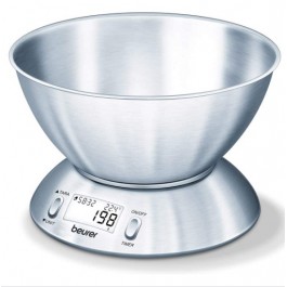 Comprar Bascula de cocina Beurer KS54 de 1kg con tazon de acero inoxidable Oferta Outlet