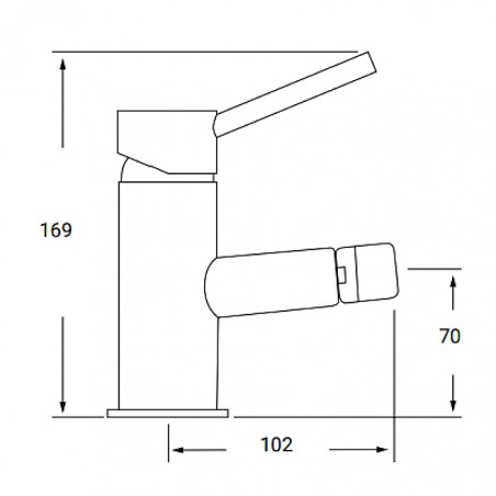 Monomando Bide Nova IR02 Serie Iris Baño