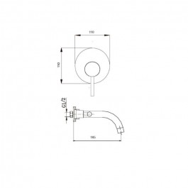 Grifo Lavabo Empotrado Nova IR011 Iris