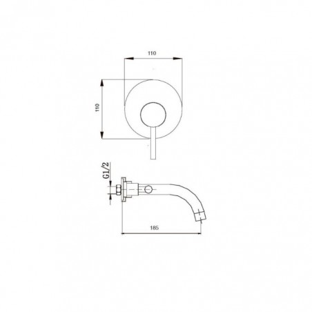 Grifo Lavabo Empotrado Nova IR011 Iris