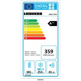 Frigorifico Side by Side Liebherr SBSEF7242 186cm NoFrost Clase F