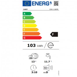 Lavavajillas Candy CDIN 1L380PB de 60cm 13 Servicios