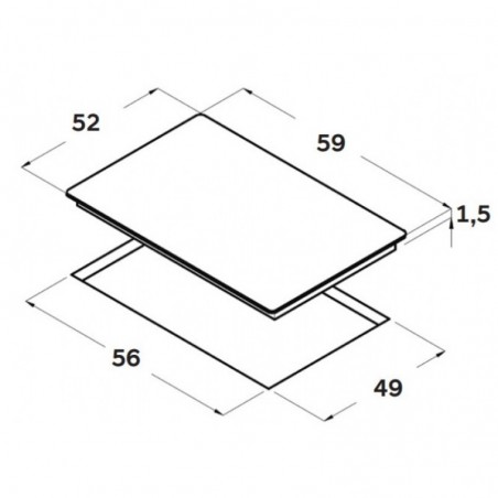 Placa Vitroceramica Hyundai HYPV3052DB2 60cm 3 Zonas