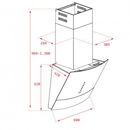 Campana Teka DVU590 blanco 90cm