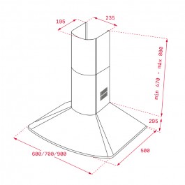 Campana Teka DM 675 inox 60cm