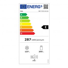 Frigorífico Combi Teka RBF 78720 SS EU 192cm NoFrost Clase E