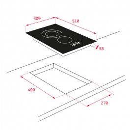 Placa Vitroceramica Teka TZC 32320 TTC BK 30cm 2 Zonas