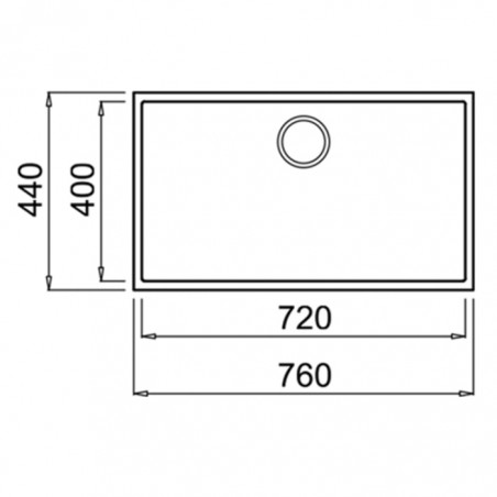 Fregadero de granito Teka SQUARE 72.40 TG 80cm