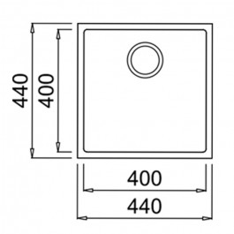 Fregadero de granito Teka SQUARE 40.40 TG 50cm