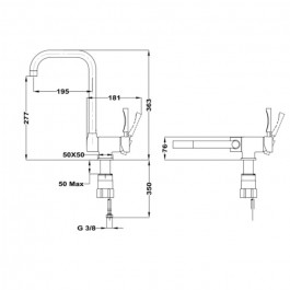 Grifo de cocina giratorio y abatible Teka MTP 984