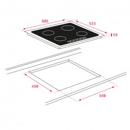 Placa de inducción Teka IKNOB IT 6350 Marco 60cm