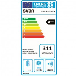 Congelador vertical Svan SVCR187NFX A++