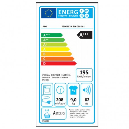 Secadora Bomba de Calor Aeg T9DEB979 9kg A+++