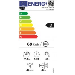 Lavadora Beko WMY7636XSXBTR 7kg 1200rpm Clase D