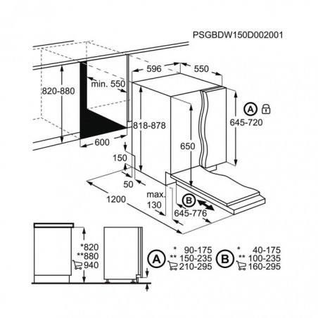 Lavavajillas Integrable Electrolux EEA27200L 60cm Clase E