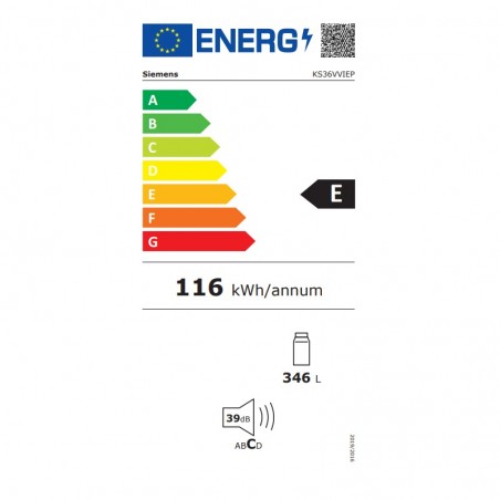 Frigorífico Americano Siemens KA95NVIEP 186cm NoFrost Clase E