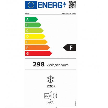 Congelador integrable Beko BFNA247E30SN Clase F 1771mm No Frost