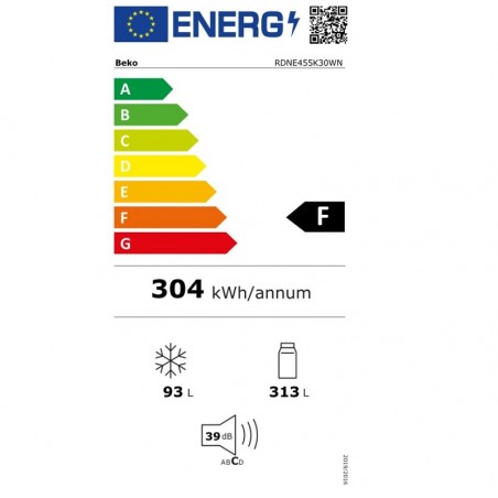 Frigorífico Beko RDNE455K30WN Neo Frost Clase F blanco