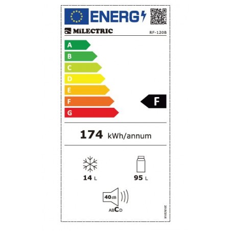 Frigorifico de 1 puerta Milectric RF-120B 85cm