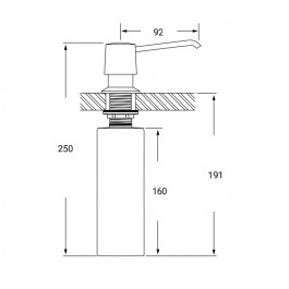 Dispensador Jabón Redondo Nova DJ01 para Cocina en Cromo