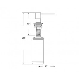 Dispensador de Jabón Redondo Nova DJ05 para Cocina Negro Mate