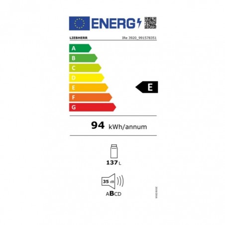 Frigorífico Integrable Liebherr IRE3920 89cm EasyFresh Clase E