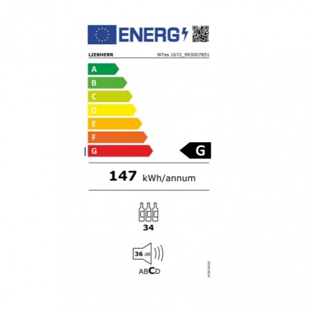 Vinoteca Liebherr WTES1672 123cm Clase G