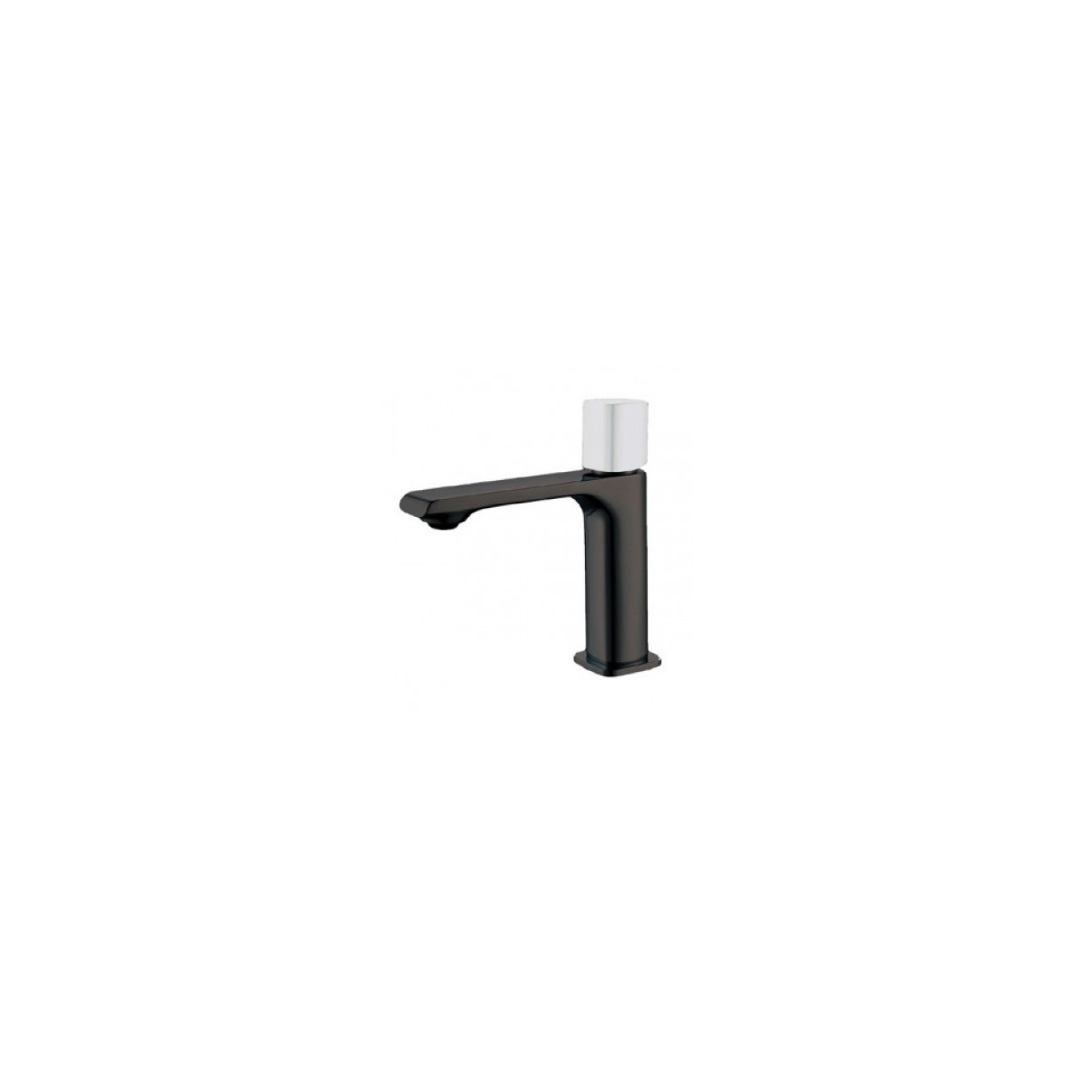 Grifo Lavabo Nova LYR01NEBL Monomando LYRA Negro Maneta Blanca