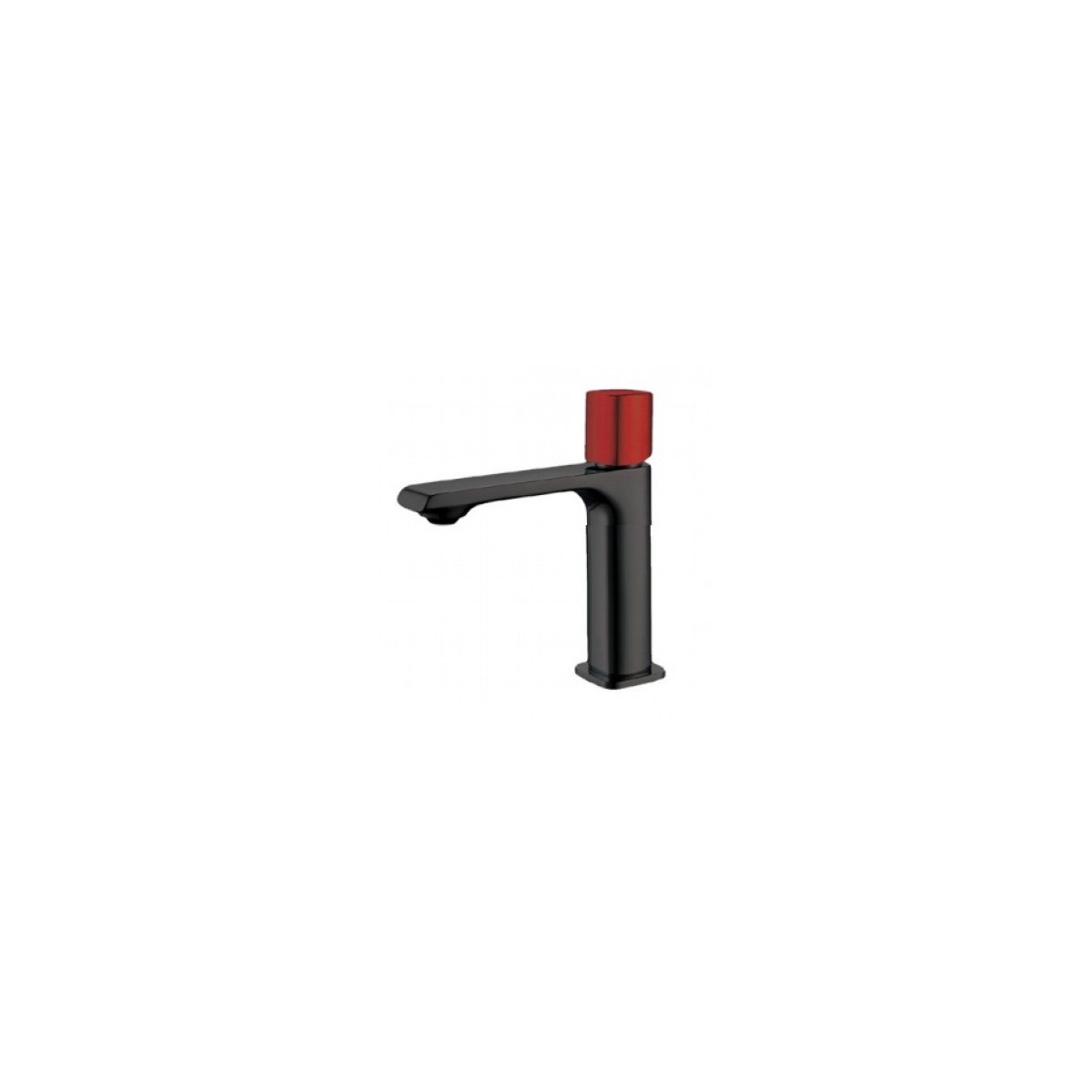 Grifo Lavabo Nova LYR01NERO Monomando LYRA Negro Maneta Roja